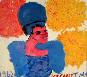 "Ice Capet", 12x14, oil, 1962, signed, framed.